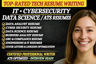 write ats IT, cybersecurity, data science, business analyst tech resume
