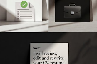 review, edit and rewrite your CV, resume and cover letter