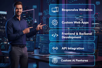 build ai software, frontend , backend and full stack website