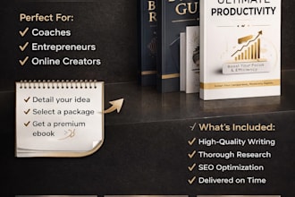 turn your idea into a professional ebook or digital guide ready to sell