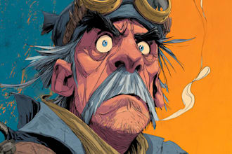 create fantasy superhero adventure comic illustrations
