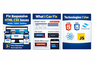 fix responsive HTML CSS issues