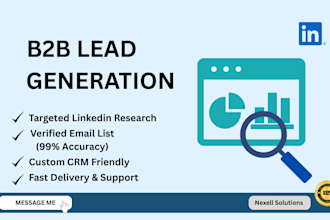 do b2b lead generation and linkedin data research