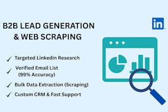 do b2b lead generation and linkedin data research
