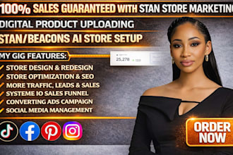 setup stan store payhip store  website digital product stan store marketing