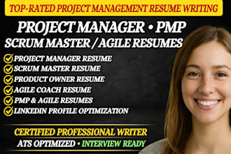 write ats project manager, pmp, scrum master, agile resume and linkedin