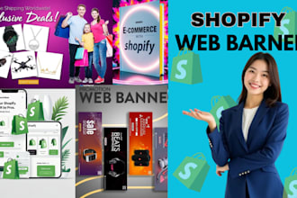 design professional web banners shopify banners and hero images
