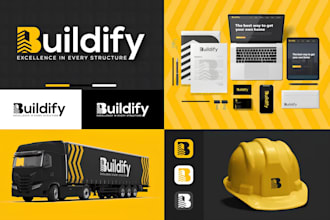make unique minimalist business logo design, brand identity and branding kit
