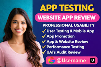 review and test ios app, website review, and android app user experience