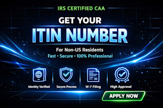 get your itin individual taxpayer number as irs caa for non us residence