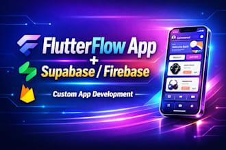 develop flutterflow app with supabase or firebase backend