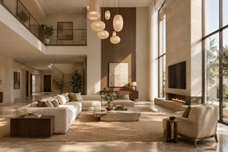 do 3d interior design of residential and commercial spaces