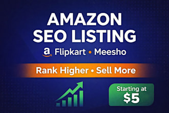 create SEO optimized amazon flipkart meesho product listings