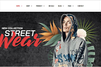 design y2k shopify website ,streetwear clothing brand design