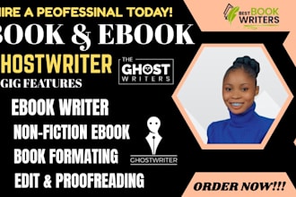 be your ebook ghostwriter, self help ebook writer book writer, ghost book writer