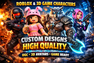 create custom roblox avatar and 3d game character model