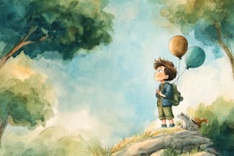 create hand painted dreamy watercolor art for kids storybooks