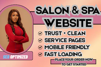 salon website, spa website, beauty spa site, hair salon website, massage therapy