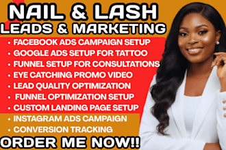 nail tech marketing lash artist marketing nail salon lead lash bookings salon ad