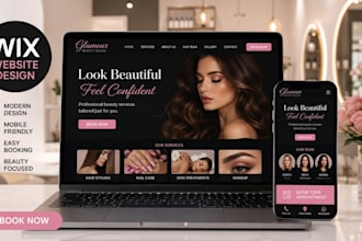 design wix salon and spa website with online booking