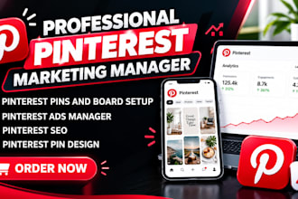 be your pinterest ads manager with SEO optimization