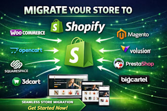 migrate wordpress shift4shop big cartel wix volusion magento to shopify store