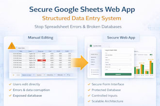 build a secure google sheets data entry web app using apps script