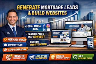 generate mortgage leads loan officer marketing broker and build mortgage website