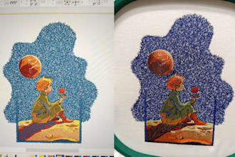 do professional manual embroidery digitizing for logo and any images
