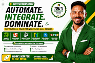 setup jobber crm jobtread servicetitan gohighlevel boldtrail zoho crm automation