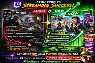 promote your just chatting twitch channel and gta v rp streams