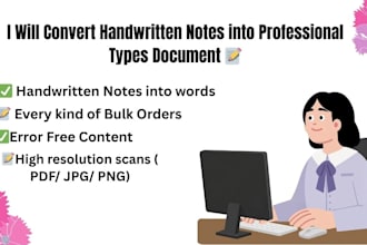 convert handwritten notes into professional types document
