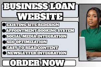 business loan website, finance website, lending website, loan broker website