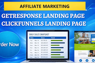 create high converting clickfunnels, getresponse landing pages for affiliate mar