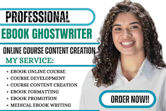 write ebook online course, credit repair ebook writer self help course creation