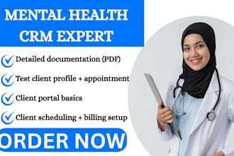 setup mental health jotform tebra theranest pabau noterro carepatron rxnt crm