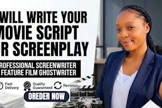 write movie script, screenplay writing, feature film as movie script ghostwriter