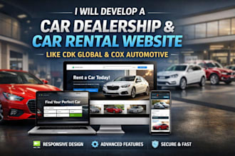 develop car dealership web like cdk global , dealer on with car rental web