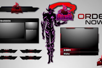 design logo twitch overlays emotes panels and stream graphics