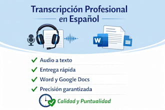 transcribiré audios y vídeos en español de forma precisa