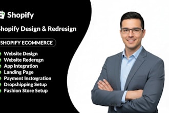 design, redesign shopify store, shopify ecommerce website development
