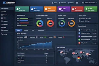 develop custom iptv admin panel, xtream ui, xui one, 011 with epg configuration