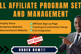 build and manage affiliate program for your website or shopify store