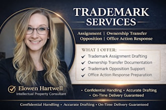 handle trademark assignment or ownership transfer, opposition and office action