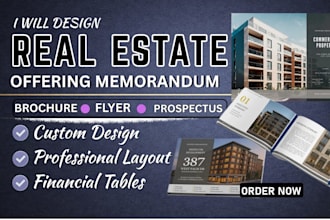 design commercial real estate memorandum, digital brochure, investment brochure