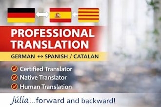 translate german to spanish or catalan and from spanish or catalan to german