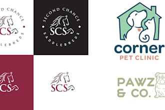 design pet animal pet shop pet care dog cat logo