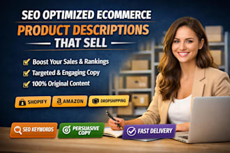 write seo optimized e commerce product descriptions that sell