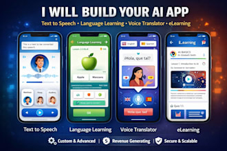 build ai text to speech app, ai language learning app, ai voice translator app