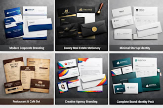 design a professional business card and stationery kit